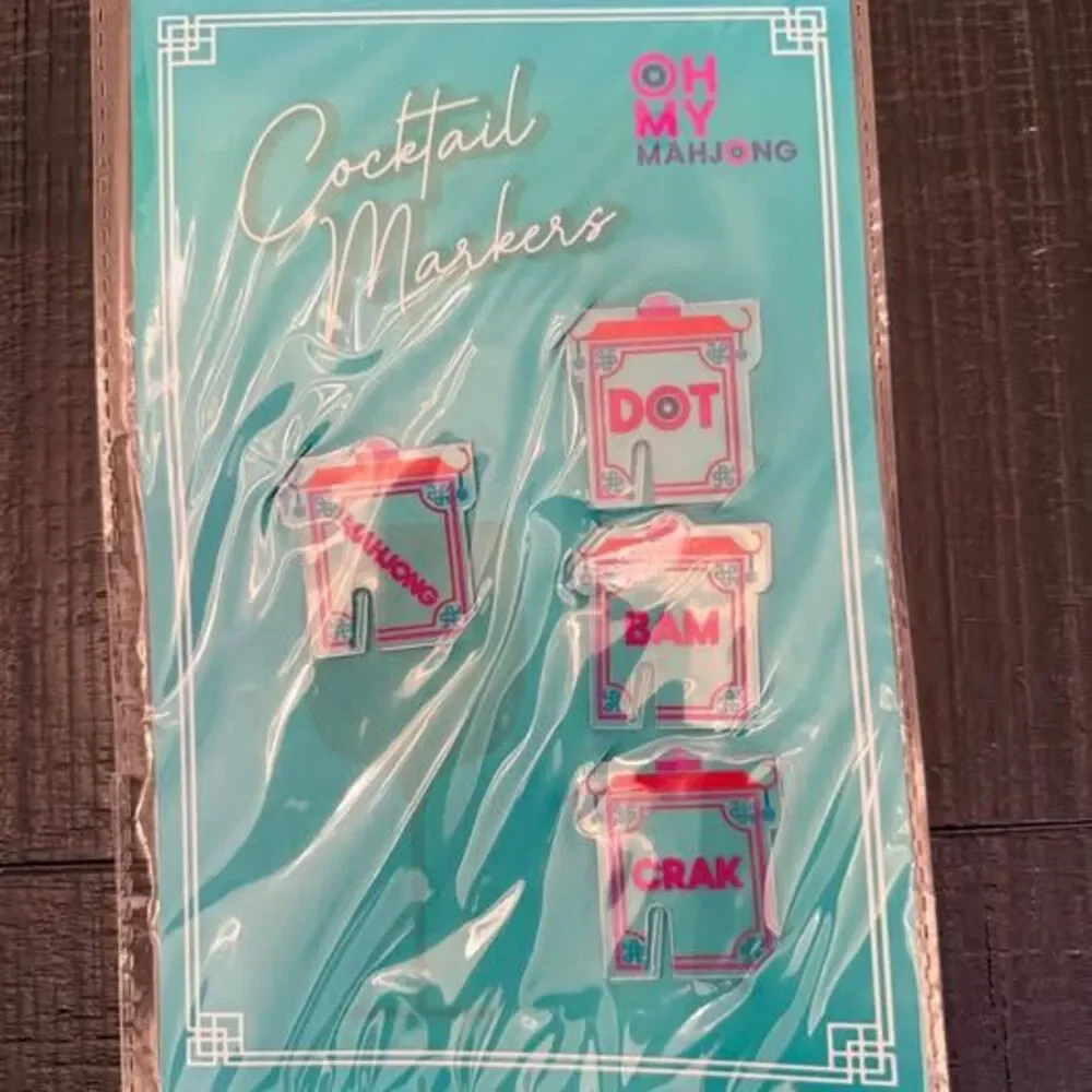 Oh My Mahjong Pagoda Cocktail Markers